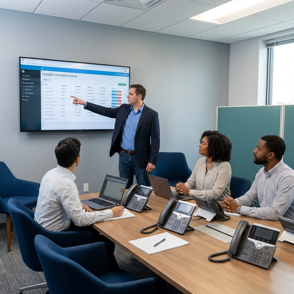 VoIP onboarding and training session for new business customers