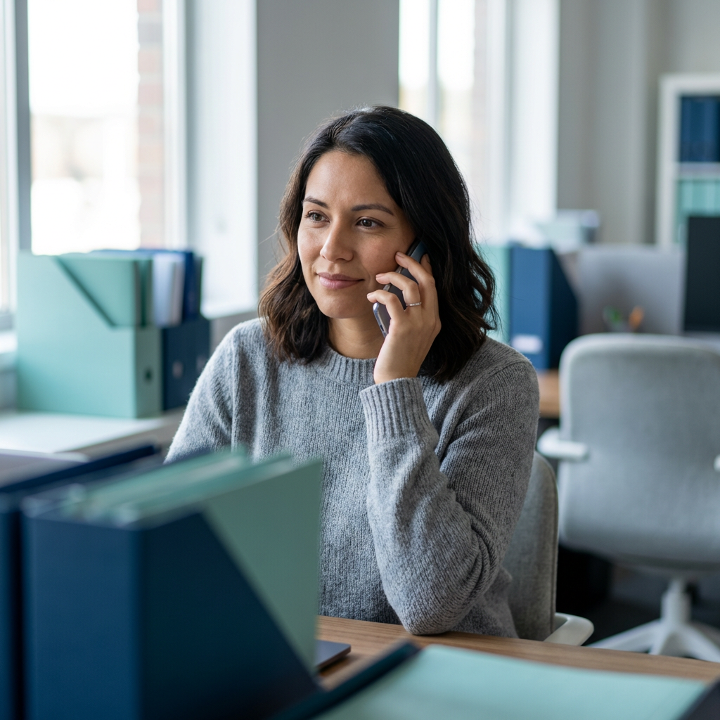 Customer calling support via business messaging